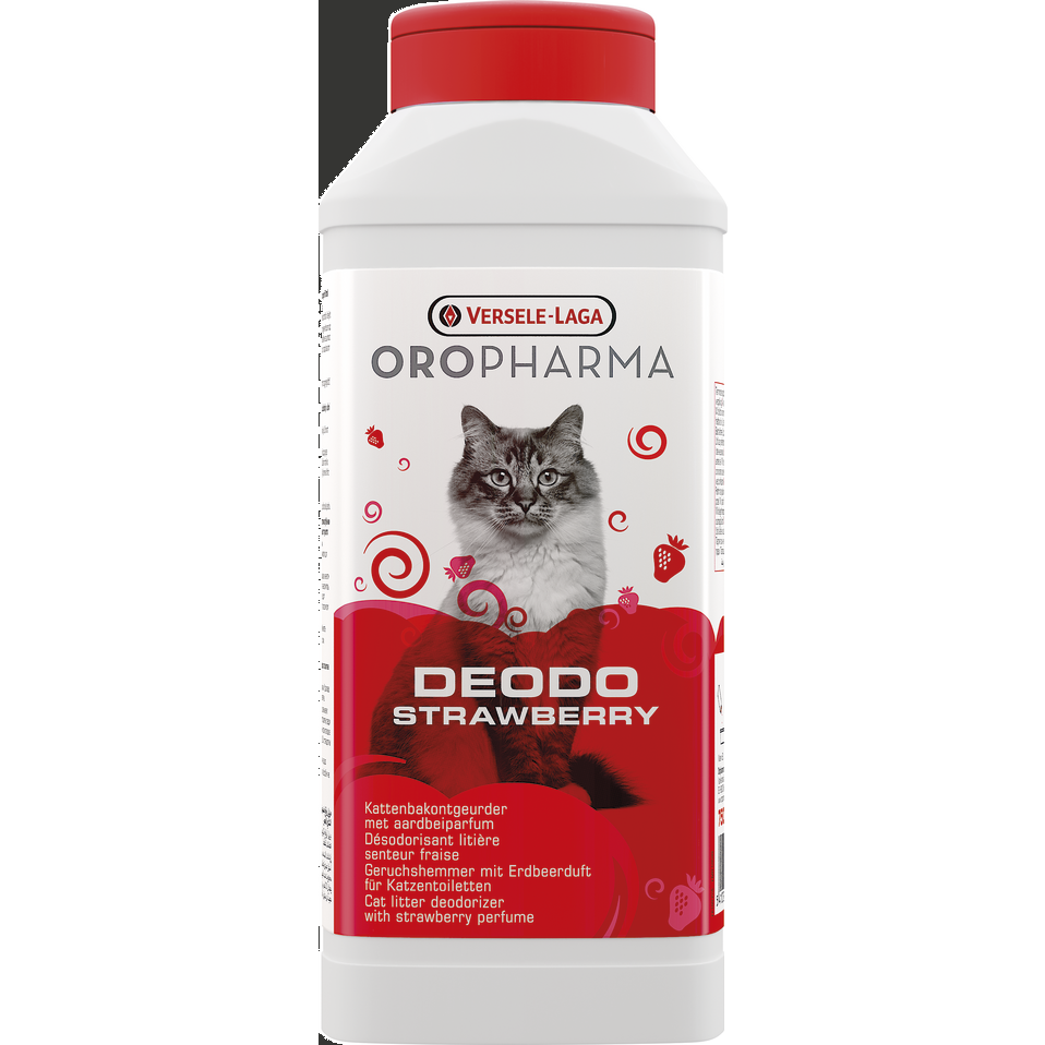 Désodorisant pour la litière plusieurs parfums - Rose | Lavande | Thé Vert | Fraise  OroPharma (750g) - Fraise