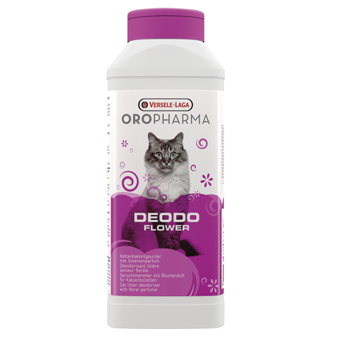 Désodorisant pour la litière plusieurs parfums - Rose | Lavande | Thé Vert | Fraise  OroPharma (750g) - Rose