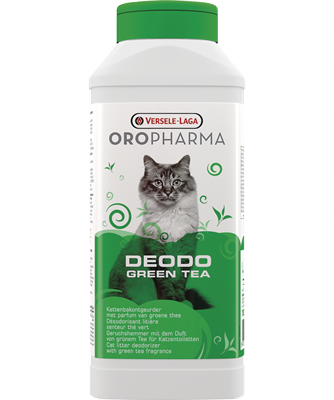 Désodorisant pour la litière plusieurs parfums - Rose | Lavande | Thé Vert | Fraise  OroPharma (750g) - Thé Vert