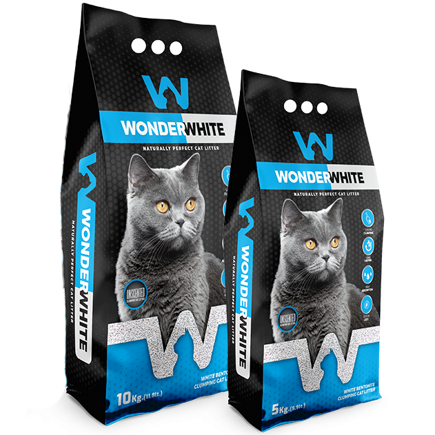 Litière agglomérante, parfumé et ultra-absorbante 5 Kg Wonder White (parfum : Lavande | Baby powder | Savon de marseille | Sans Parfum) - Sans Parfum