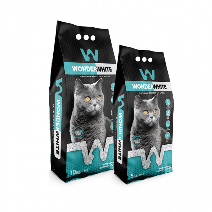 Litière agglomérante, parfumé et ultra-absorbante 5 Kg Wonder White (parfum : Lavande | Baby powder | Savon de marseille | Sans Parfum) - Savon de Marseille