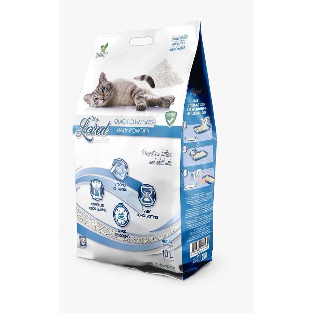 Litière Tobeloved 10L ( Woodland Lavender | Lemon Zest | Baby Powder | Wild Strawberry | Wild Mint Flowers) - Baby Powder