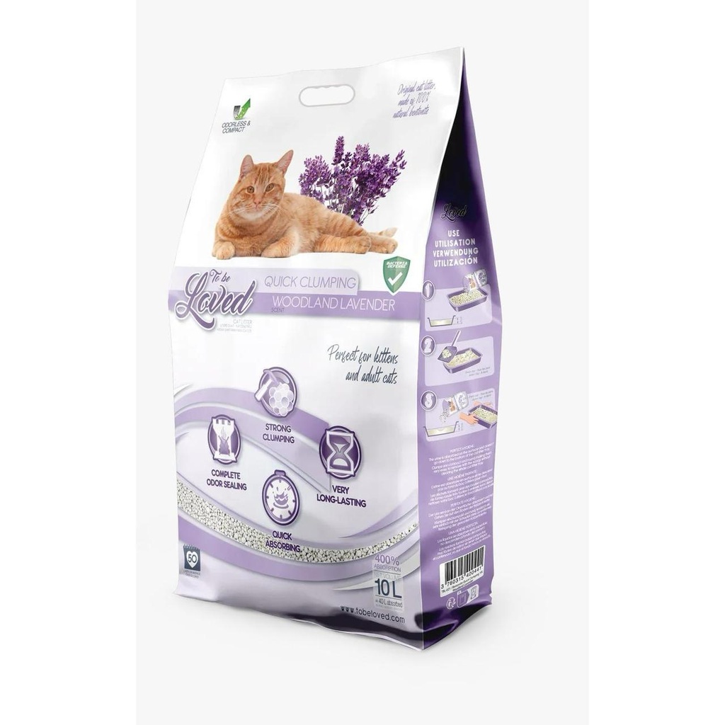 Litière Tobeloved 10L ( Woodland Lavender | Lemon Zest | Baby Powder | Wild Strawberry | Wild Mint Flowers) - Woodland Lavender