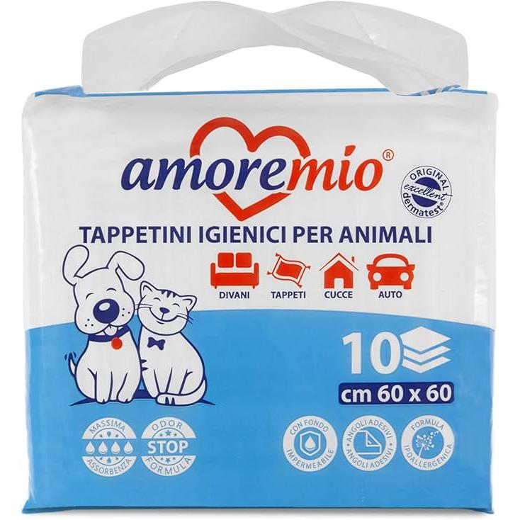 Lot de 10 Tapis hygiéniques pour Chiens et Chats Super absorbants 60 x 60 cm