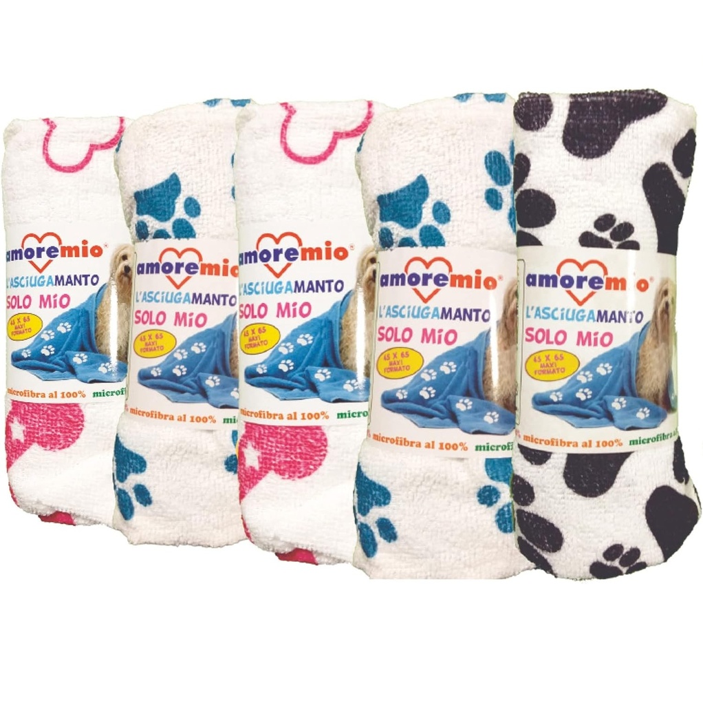 Serviette en Microfibre pour animaux 45 × 65 cm - AmoreMio