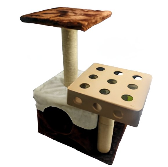 Arbre à chat avec un boxe de jeu amusant Canijess (43*33*66cm)