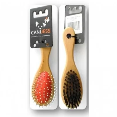 Brosse Double Face Bois Pour Chien et Chat Canijess