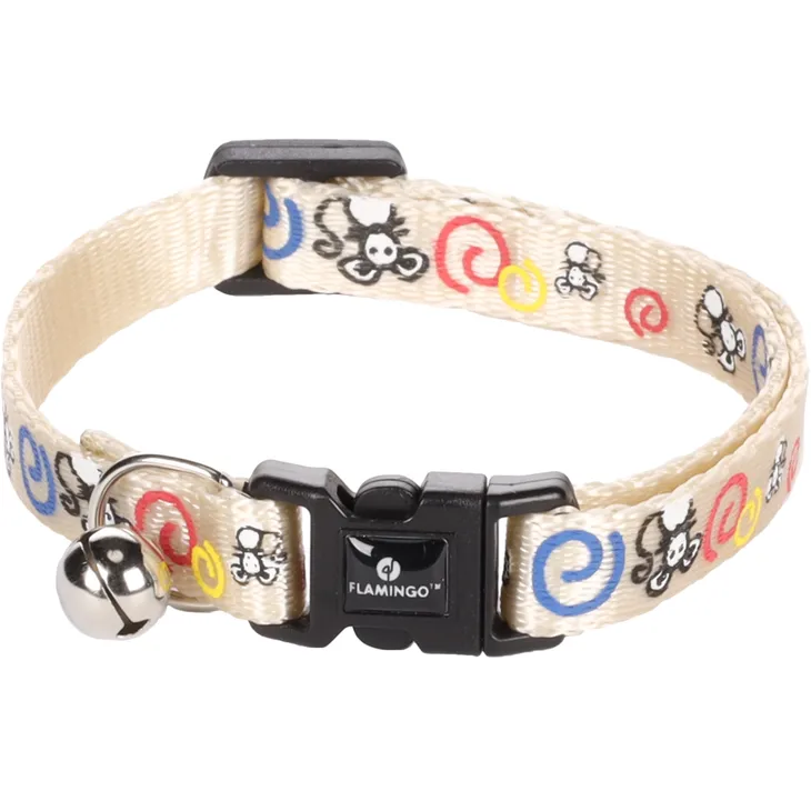 Flamingo Collier Chat Ziggi Blanc