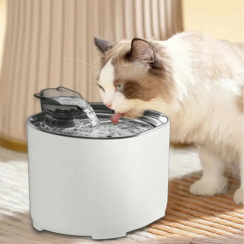 Fontaine d'eau électrique Rechargable Avec Détecteur de Présence (pour chien et chat)