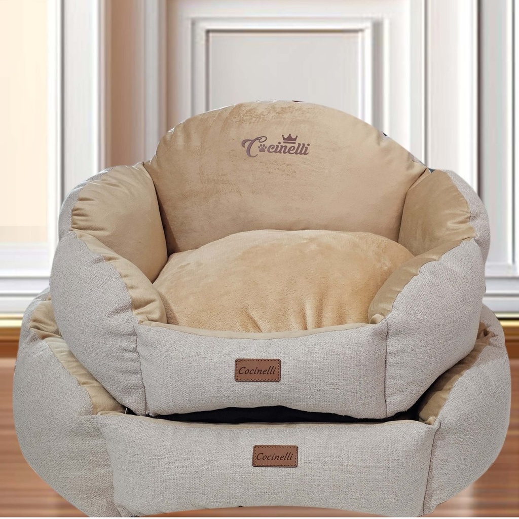 Lit pour chat/chien premium très doux et confortable Biege 50x53x22cm