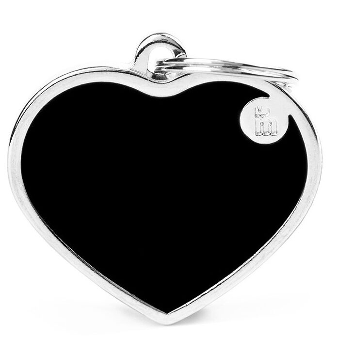 Médaille Basic Handmade Cœur Grand Noir