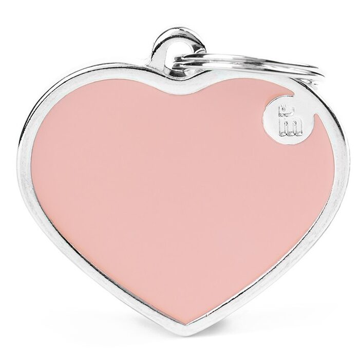 Médaille Basic Handmade Cœur Grand Rose