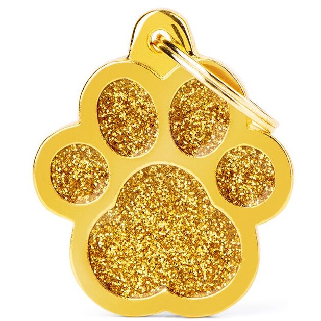 Médaille Shine Patte Grand Glitter Dorée