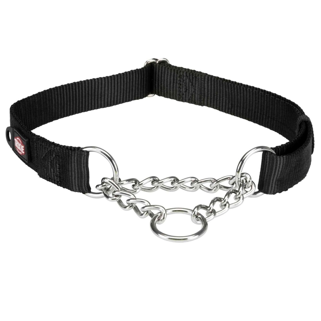 Collier anti-traction Trixie Premium, Noir pour Chien Grand et Moyen 35-50cm