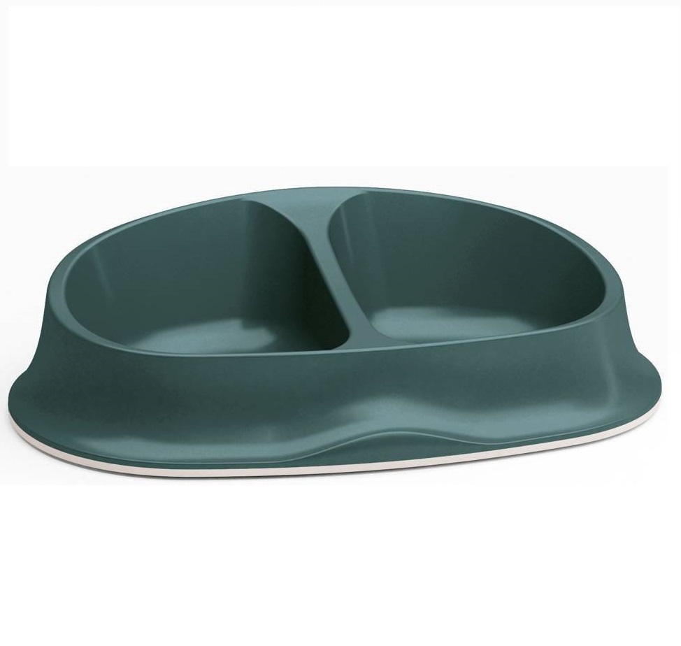 Gamelle Chic Double (Marron et vert) - Vert