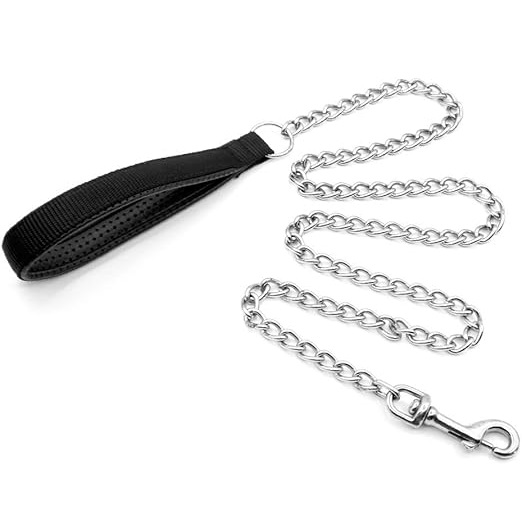 Laisse Chrome Noir 90cm 3.5mm - Canijess (Toute Race)