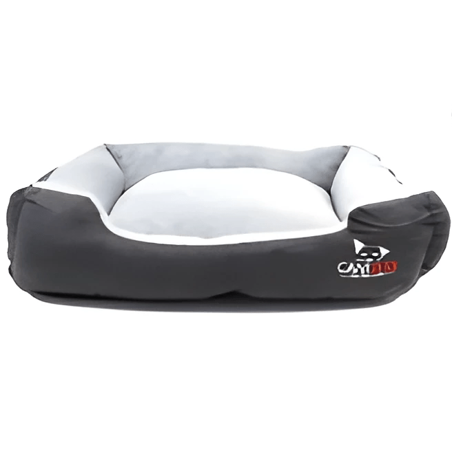 Lit couchage MEDIUM premium velour gris Canijess 65 cm x 50 cm x 18 cm