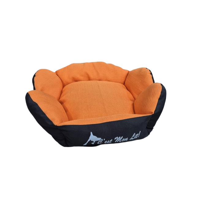 Lit pour chat et chien - Orange Noir