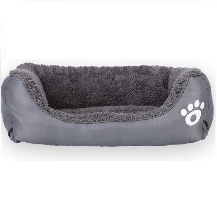 Lit pour Chat et petit Chien Très Doux (60x40cm) - Gris