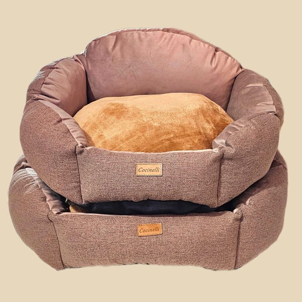 Lit pour chat/chien premium très doux et confortable Marron 50x53x22cm