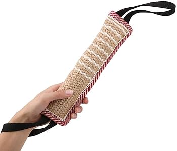 Oreiller de Morsure pour Chien Jouet de Morsure en Jute Jouet de Traction Durable
