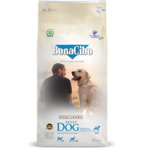 [PS-0058] Bonacibo Croquettes Low Grain et Hypoallergeniques pour Chiens adultes (au poulet, anchois & riz)