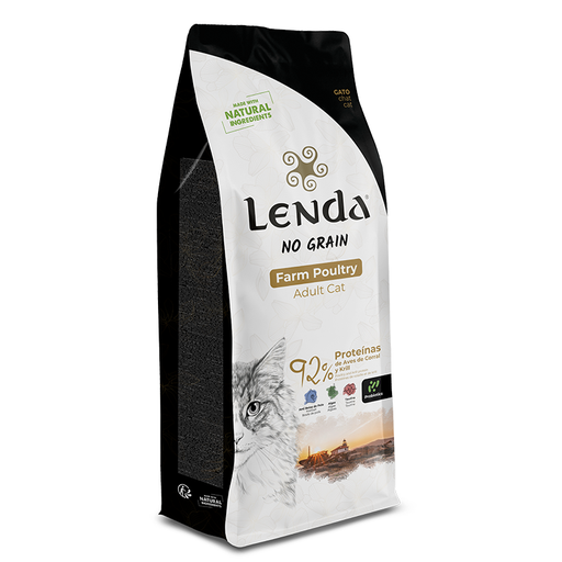 [201498] Croquette Chat Lenda Adult Farm Poultry Grain-Free 2kg ( convient aux chats stérilisés)