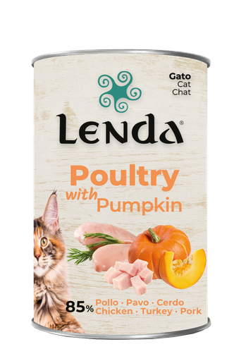 [230910] Pâté Lenda chaton et chat adulte toutes races - Volaille et potiron - Hypoallergenique-