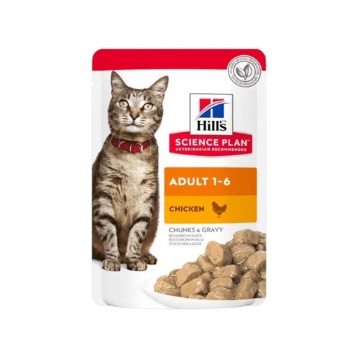 [604003] Hill’s Pâtée Chat Science Plan Adulte (1–6 ans) Poulet en Sauce 85g