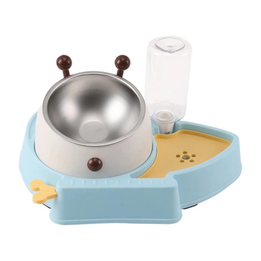 [bol-chien-sureleve-distributeur-eau] Bol Surélevé pour Chien avec Distributeur d’Eau – Set 3 en 1