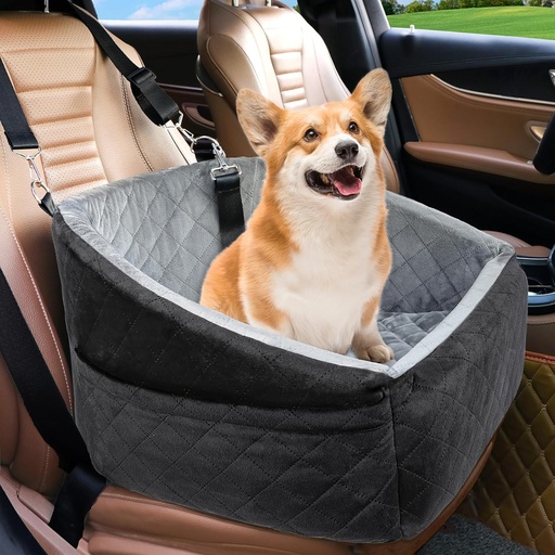 [siege-auto-chien-lit-rehausseur] Siège Auto pour Chien – Lit Rehausseur Lavable pour Petits Animaux