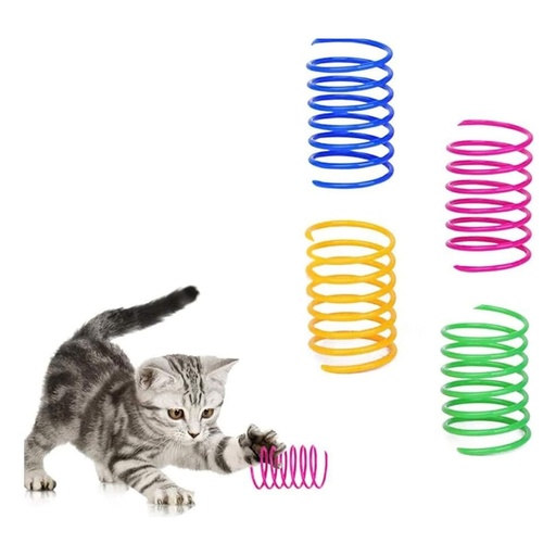 [jouets-ressorts-chat-pack-4] Jouets Ressorts pour Chat – Spirales en Plastique (Pack de 4)