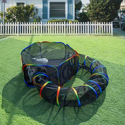 [tente-tunnel-chat-exterieur] Tente et Tunnel d’Extérieur pour Chats – Enclos Portable