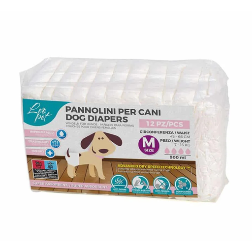 [couches-chiens-males-leopet] Couches pour Chiens LeoPet – 12PCS, Mâle & Femelle