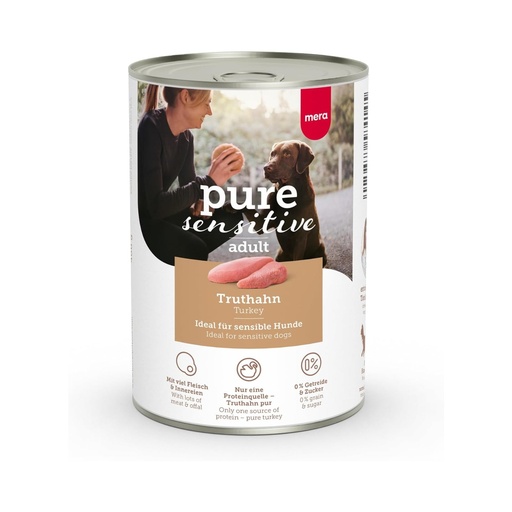[mera-pure-sensitive-patee-chiens] MERA Pure Sensitive – Pâtée Humide pour Chiens – 400g (Saveurs Multiples)