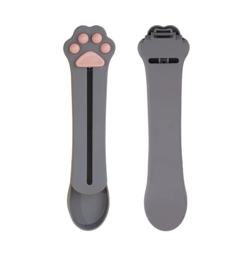 [cuillere-nourriture-chat] Cuillère Distributrice pour Chat – Tête Souple pour Nourriture Humide