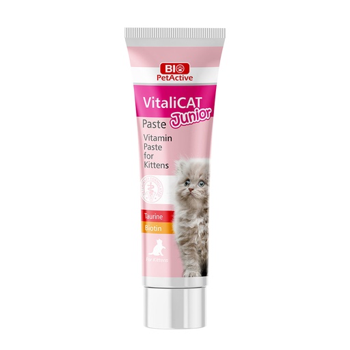 [vitalicat-junior-multivitamin-paste-for-kittens] Pâte multivitaminée Bio PetActive pour chatons – Soutien de la croissance et de l’immunité, 100 ml