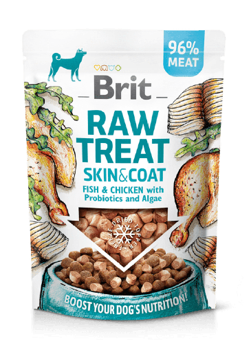 [brit-raw-treat-skin-coat-fish-chicken-40g] Brit Raw Treat Skin & Coat Fish & Chicken 40G