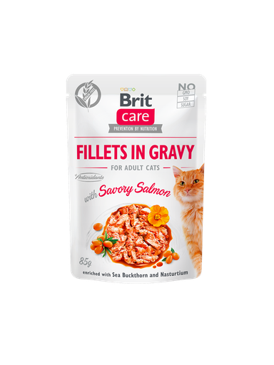 [britcare-adult-pouch-savory-saumon-85g] BritCare Adult Pouch Savory Saumon 85G