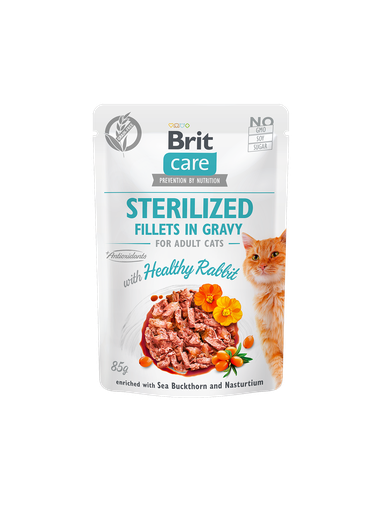 [britcare-pouch-sterilized-rabbit-85g] BritCare Pouch Sterilized Rabbit 85G
