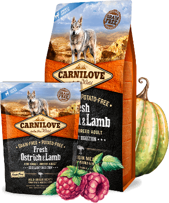 [carnilove-fresh-ostrich-lamb-for-small-breed-dogs-6kg] Carnilove Fresh Ostrich & Lamb for Small-Breed Dogs 1.5Kg/6Kg