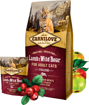 [carnilove-sterilised-lamb] Carnilove Sterilised Lamb & Wild Boar 400g/2Kg/6Kg