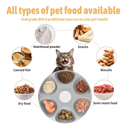 [gamelle-automatique-refrigerante-6-repas-pour-chat-et-petit-chien-uwangpet] Gamelle Automatique Réfrigérante 6 Repas pour Chat et Petit Chien – UWANGPET