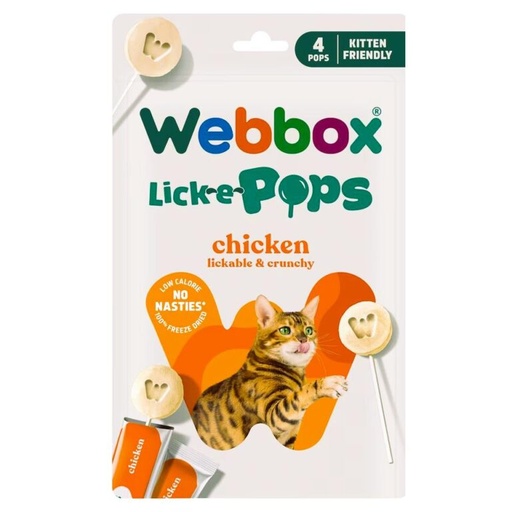 [webbox-lick-e-pops-pour-chaton-poulet-4x14g] Webbox Lick-e-Pops pour chaton Poulet (4x14g)
