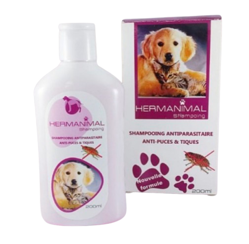 [shampoing-anti-parasitaires-hermanimal-pour-chien-et-chat-200ml] Shampoing Anti-Parasitaires Hermanimal pour Chien et Chat 200ml