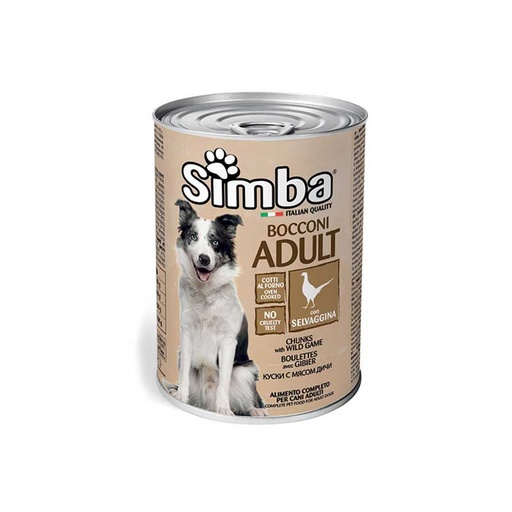[simba-boulette-chien-viande-de-gibier-415g] Simba Boulette Chien Viande de Gibier 415g