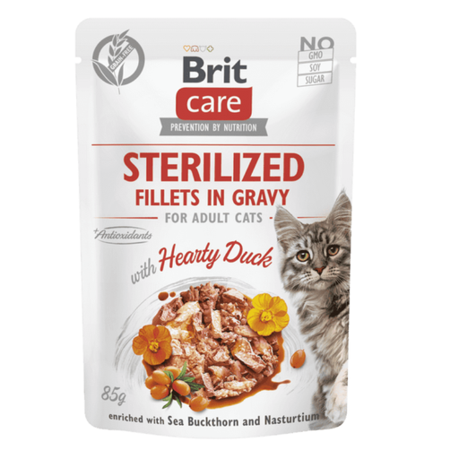 [brit-care-pochons-en-sauce-pour-chat-sterilise-healthy-duck-canard-85-g] Brit Care Pochons en Sauce Pour Chat Stérilisé Healthy Duck (Canard) 85 g