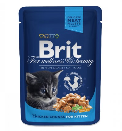 [brit-premium-pochon-poulet-pour-chaton-100g] Brit Premium Pochon poulet pour chaton 100g