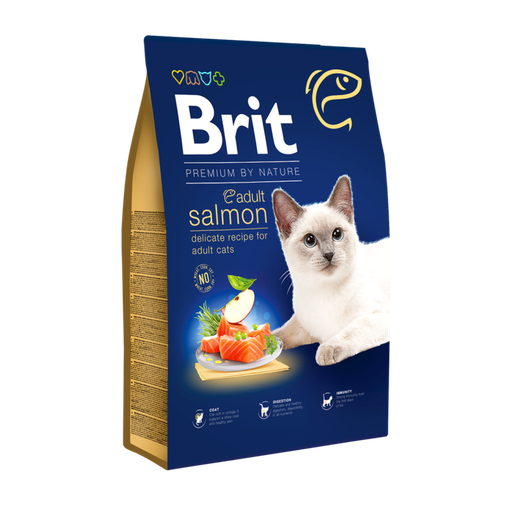 [brit-premium-by-nature-chat-adulte-saumon-1-5kg] Brit Premium by Nature Chat adulte Saumon 1.5kg