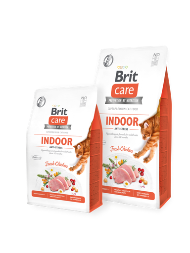 [brit-care-cat-grain-free-indoor-anti-stress-casablanca] Brit Care Cat Grain-Free Indoor Anti-Stress 400g | 2kg – Chat d’Intérieur à Casablanca